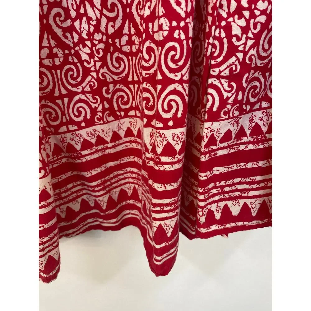 Red & White Boho Skirt Size Small/Medium